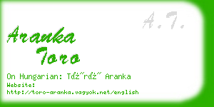 aranka toro business card